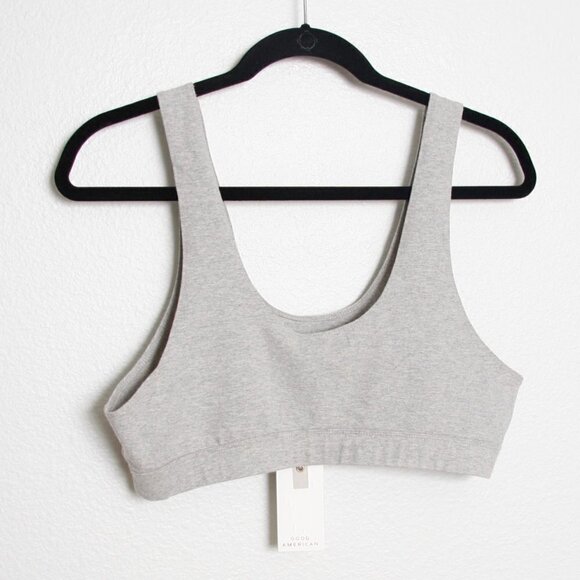 NWT Good American Essential Scoop Bra Heather Grey XL - Picture 5 of 7